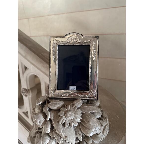 French garland swags and bows, ornate Napoleonic hallmarked sterling silver - Picture 4 of 4